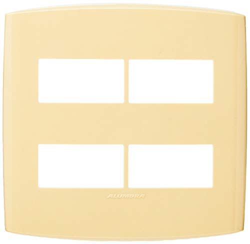 Placa 4X4 4 Módulos Distanciados, Alumbra, Bliss 4745, Amaranto Seco