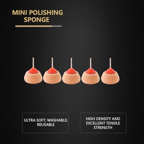 Image of SPTA Orange Heavy Cut Drum Pad with 1 /8 inch Shank, 5Pcs Orange Flexible Shaft Drum Mini Polishing Pad Set,Car Detailing Pads for Small Area for Flexible Shaft & Drill Attachment -PT111-5