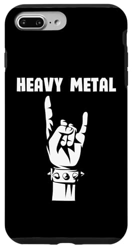 Custodia per iPhone 7 Plus/8 Plus Heavy Metal Fingers, amanti della musica rock e manuale