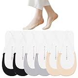 YFUNNLE 6 Pairs Womens No Show Socks with Grip Ultra...