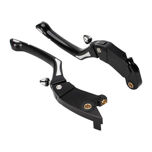 Motorradhebel Für Indian Für Scout Für Sixty Für 2017-2023 1 Paar Schwarz/Chrom Kupplungsbremshebel Motorradlenker Kupplungshebel Bremsgriff(Black)