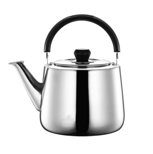 Genérico Tetera de Acero Inoxidable 304 para Estufa con Silbato, Mango de Baquelita, 5 Litros