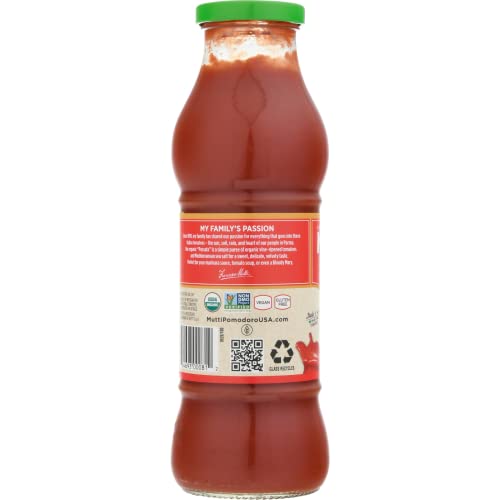 Mutti Organic Tomato Puree (Passata), 19.7 Oz. | 6 Pack | Italy’s #1 Brand Of Tomatoes | Fresh Taste For Cooking | Bottled Tomatoes | Vegan Friendly & Gluten Free | No Additives Or Preservatives #TOP1