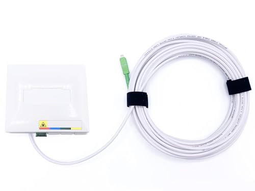 Câble fibre optique 15m SC/APC rallonge monomode gaine 3mm pour boîtier PTO Elfcam