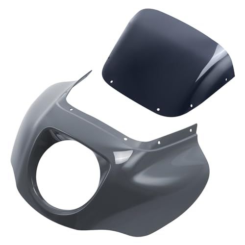 Image of Front Headlight Quarter Fairing Windshield Fit For Harley Softail Low Rider FXLR S FXLRS 2018-2025 Street Bob FXBB FXBBS 2018-2025 Softail Standard FXST 2020-2024 Gunship Gray