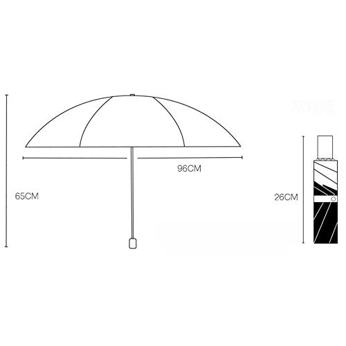 Parapluie Anti-UV Nouveau Creative compact à colle noire