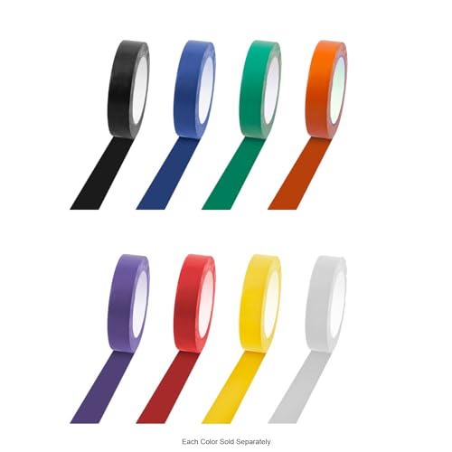 Image of Champion Sports Vinyl Tape, 1 inch Wide x 36 Yards Long, Blue - Durable Floor Marking Tape - Schools, Gyms, Restaurants