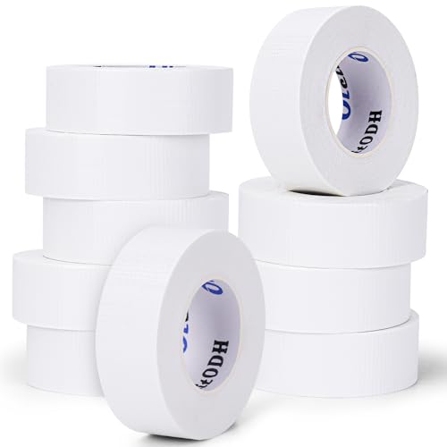 Image of 10 Pack Mini White Duct Tape, 1 inch X 150 Yards Travel Size Duct Tape, Pocket Size Heavy Duty Waterproof No Residue Tear by Hand, Multi-Use for Indoor & Outdoor Repairs, travel camping DIY projects