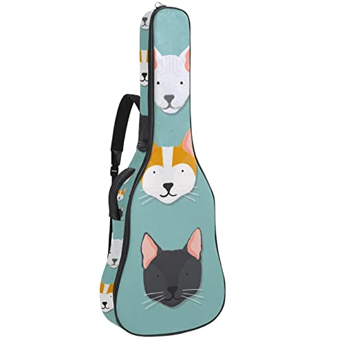Housse étanche pour guitare acoustique avec double bandoulière et poche Motif feuillage, Multicolore 02, 42.9×16.9×4.7… - Les Beatles, Paul McCartney, John Lennon, RIngo Starr, George Harrison Housse étanche pour guitare acoustique avec double bandoulière et poche Motif feuillage, Multicolore 02, 42.9x16.9x4.7…