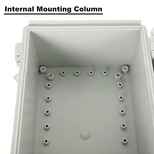 Cyeah Junction Box With Mounting Plate, Ip67 Waterproof Plastic Electrical Enclosure Box, Hinged Cover Outdoor Electrical Box Network Box, Abs Plastic Gray(11 X 7.5 X 5.5Inch) #TOP5