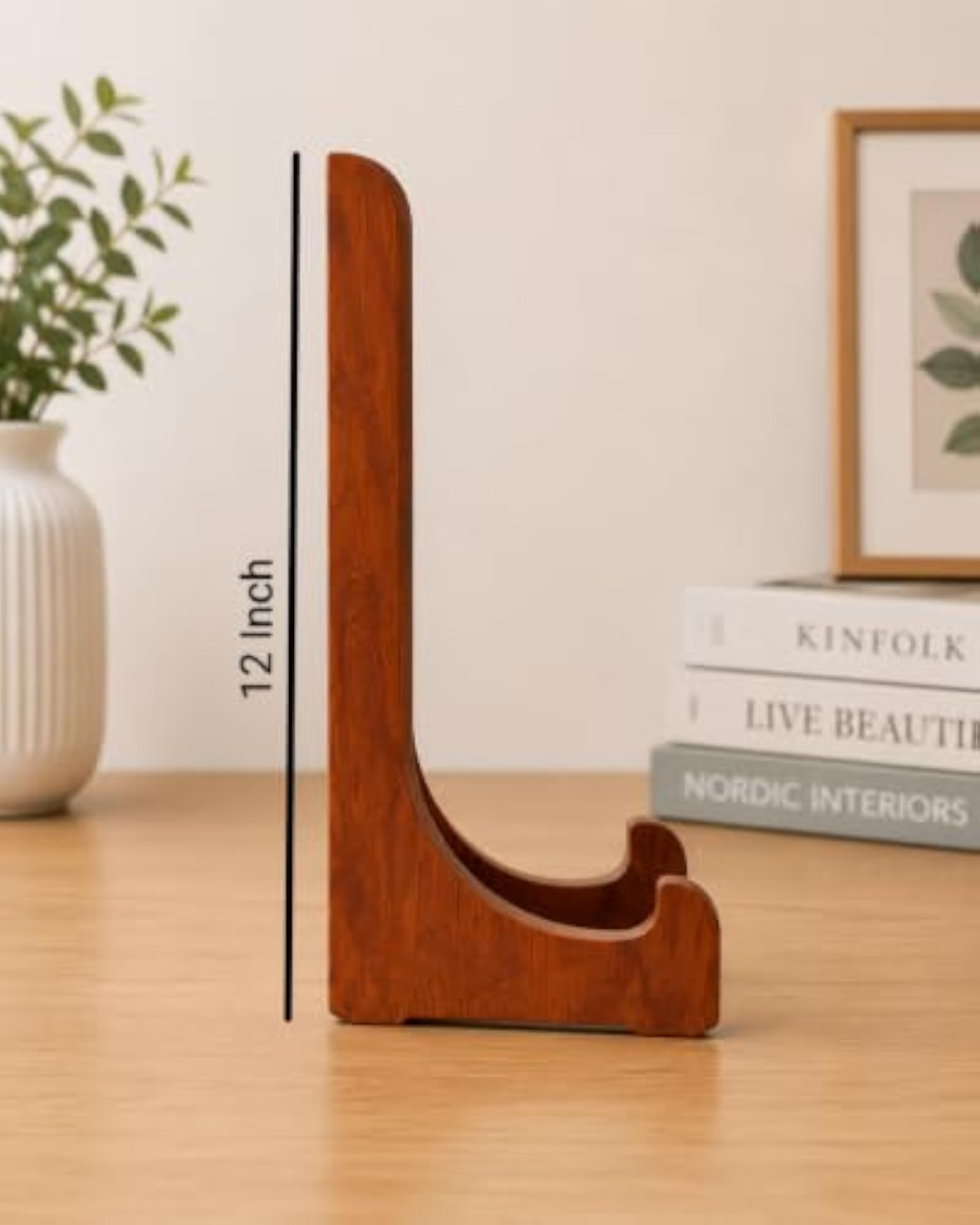 Wooden Plate Stand for Kitchen & Dining Table