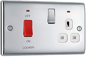 💎 70% MEGA DEAL! BG Electrical Double Pole Cooker Control Unit with Single Socket and Power Indicator