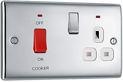 💎 70% MEGA DEAL! BG Electrical Double Pole Cooker Control Unit with Single Socket and Power Indicator