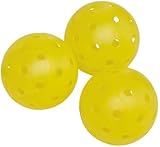 Topspin Pickleball Bälle 3er Pack - Outdoor & Indoor Pickleball Bälle - Langlebige Picklebälle - Gelber Pickle Ball für Profis & Einsteiger