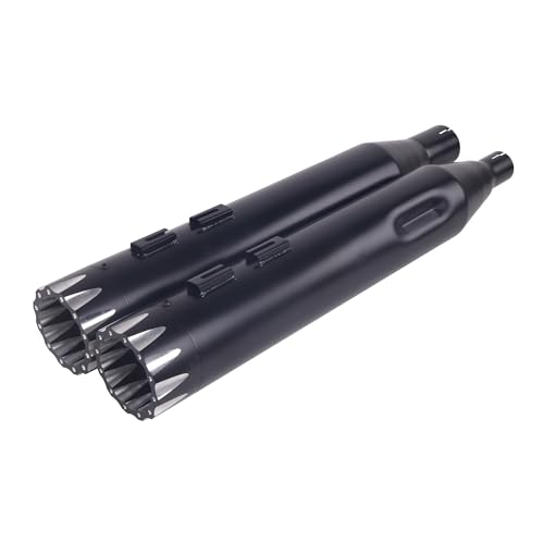 Image of SHARKROAD Black 4.5'' Slip Ons Mufflers for 17-up Harley Touring | Exhaust Upgrading, HDMF-451726BB