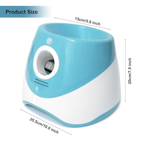 Automatic Ball Thrower for Dogs, Indoor/Outdoor small Dog Ball Launcher with free 9 PCS Balls, Work 4~5 Hours on Full Charge Three-speed Control Interactive Dog Fetch Machine Toy for Small Dogs