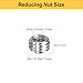 HARFINGTON 10pcs Thread Repair Inserts M8 x 1.25 Male to M5 x 0.8 Female Thread 5mm Long Stainless Steel Reducing Nuts Metric Self Tapping Sleeves Threaded Reducer Industrial Fasteners