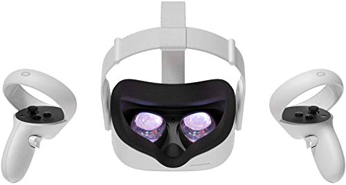 2020 Newest Oculus Quest 2 — Advanced All-in-One Virtual Reality Gaming Headset — Family Christmas Holiday Gaming Bundle, 64GB Video, White— Marxsol Microfiber Glasses Cleaning Cloth