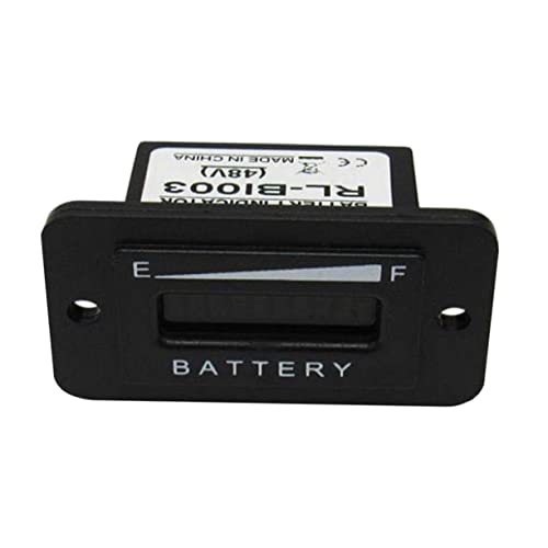 Ciieeo 1Pc LED Battery Voltage Indicator Tester for Golf Cart Durable Construction Easy to Read LED Light Display Portable Battery Capacity Gauge