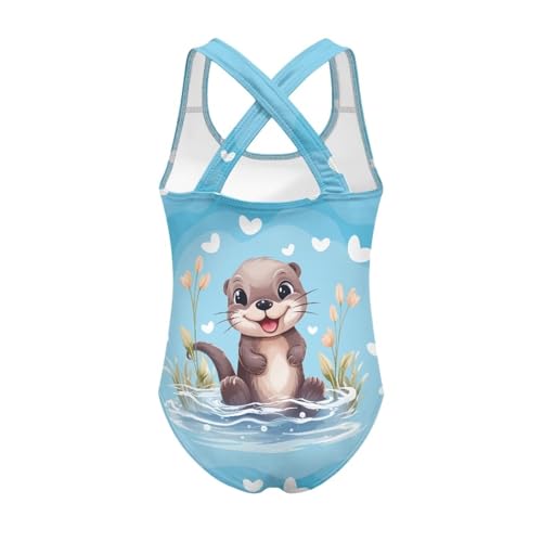 Image of JEOCODY Swimsuit for Girls One Piece Bathing Suit for Teens Crossback Hawaiian Beach Swimwear