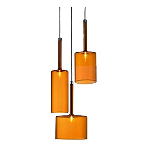 Lustre 3 lampes en verre gris idéal pour rehausser votre comptoir