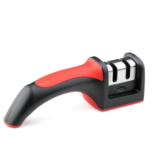 LIFKOME Afilador de de Cerámica de Doble Cara con Afilador Manual Portátil Cocina y Uso Doméstico Herramienta Tungsteno