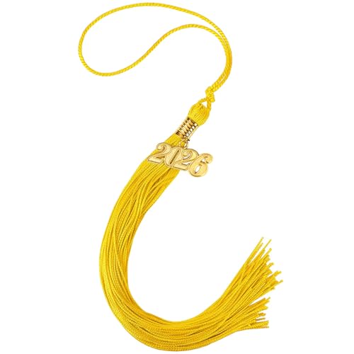 JULMELON 2026 Graduation Tassel 1Pcs Graduation Cap Tassel 2026 Grad Graduation Tassel for 2026 Graduation Ceremonies Accessories (Gold)