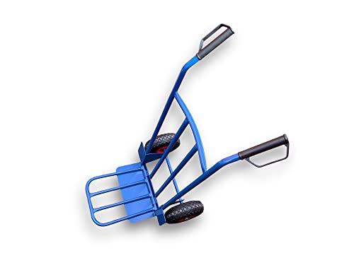 Chariot Diable de Transport et manutention | Charge 180 kg | Plateau pivotant Repliable | Roues gonflables Ø 260 mm | Déménagement Transport chargements Lourds | Kibros 9CH180BL