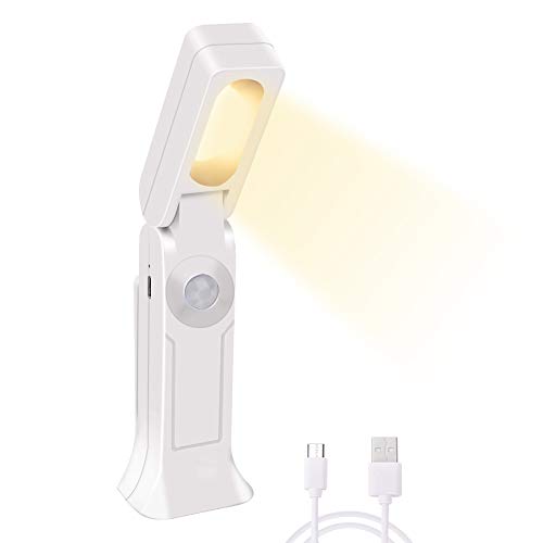 Veilleuse avec détecteur de mouvement, veilleuse de placard avec deux modes d'éclairage, lampe alimentée par USB avec capteur de corps, bande magnétique amovible, armoire, placard, cuisine, escaliers Cover