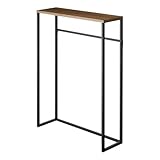 YAMAZAKI Acento Estrecha Home Modern Consola Entrada o Sala de Estar, Mesa Delgada de Metal y Madera para Pasillo o sofá | Acero, aleado, Negro, Talla única