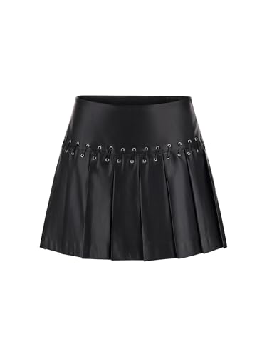 GUESS Women's Kamilia Pleated Pu Skirt3