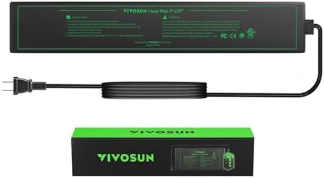 VIVOSUN Durable Waterproof Seedling Heat Mat Warm Hydroponic Heating Pad 1-Pack 3"*20"