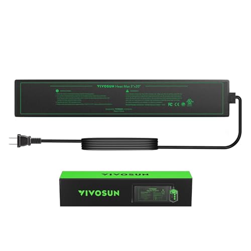 VIVOSUN Durable Waterproof Seedling Heat Mat Warm Hydroponic Heating Pad 1-Pack 3"*20"