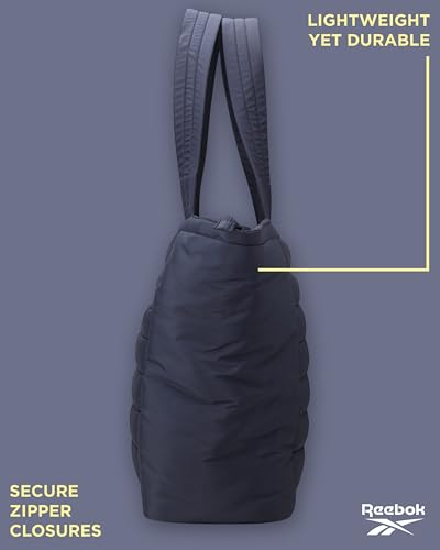 Image of Reebok Womens Tote Bag - Large Lightweight Puffer Travel Tote with Zipper - Carry On Shoulder Bag Work Bags for Women