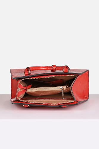 Image of Allen Solly Women's Medium Shoulder & Crossbody Bag | Vegan Leather | Textured Finish | Lightweight & Durable | Everyday Use