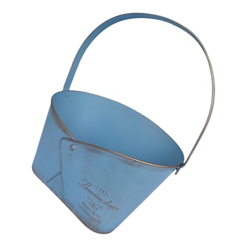 alloneslife 2. Handgefertigter Metall-Blumentopf im Schiffsdesign mit abnehmbarem Haken, wetterfester Behälter für Balkon, Veranda, Styling, rostbeständiger Eisen-Pflanzgefäß