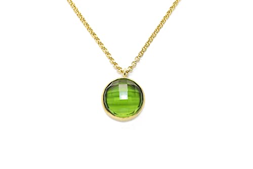 Collier Pierre de Naissance Or Vert - Pendentif Peridot Femmes - 3