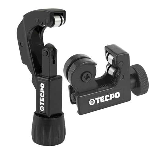 TECPO Juego de cortatubos con desbarbador de 3 – 32 mm – Separador de tubos universal para cortar metales como aluminio, cobre, plásticos, PVC y tubos PEX