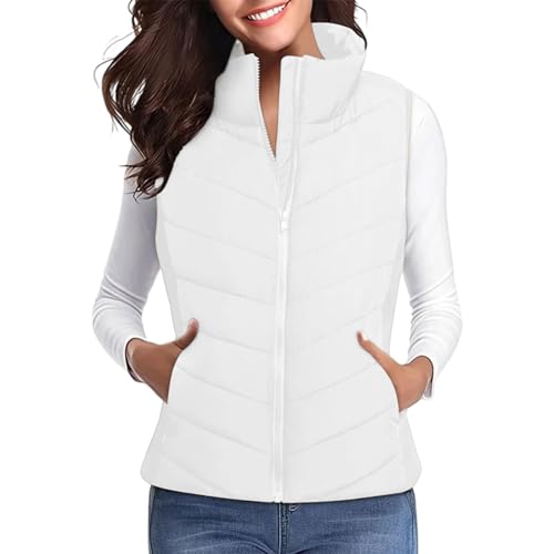 Chaleco acolchado mujer cuello alto para evitar el viento 2