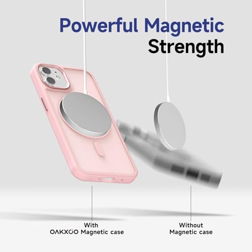 Oakxco For Iphone 12 Case Compatible With Magsafe, Translucent 12 Pro Phone Case Magnetic Clear Matte, Thin Slim Anti-Fingerprint Frosted Hard Plastic & Silicone Bumper thumb #2