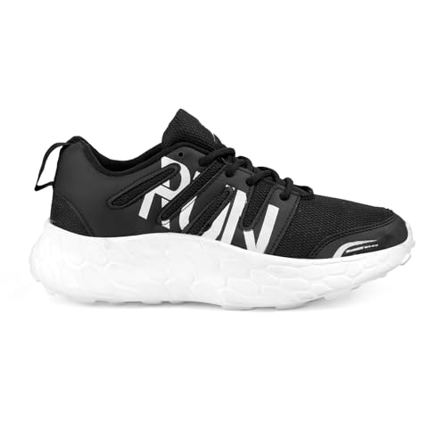 Image of Kraasa Men's Lace Up Running Shoes Comfortable Ultra Light Breathable Non Slip Walking Shoes Casual Fashion Sneakers