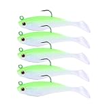 WUWYOUWL Fishing Lure Set, 5Pcs 8cm Soft Bait Head Sea Fish Lures Fishing Tackle...