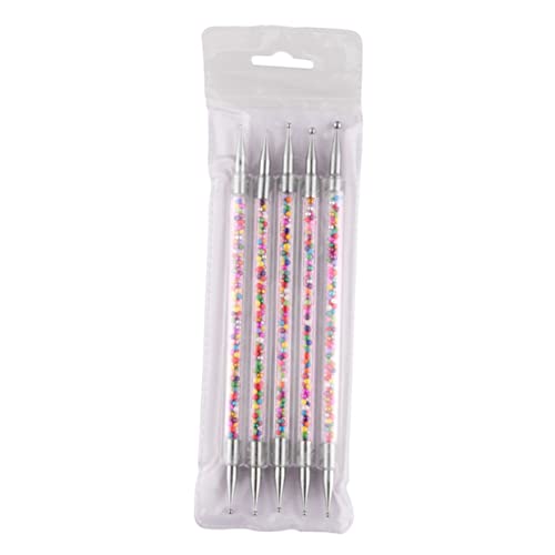Beatifufu 5pcs Nail Point Pen Nail Drill Pen Nail Dotting Pen Polymer Clay Cane 3d Nail Diamonds Pen Nail Polish Brush Nail Art Liner Pens Nail Art Tool Nail Body Art Pen Manicure