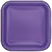 Unique 47036 kwadratowe talerze papierowe, 18 cm, neonowy fioletowy, 16 sztuk