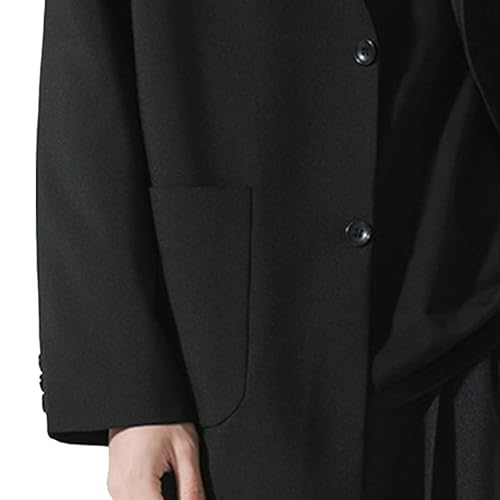 Men's Casual Stylish Solid Color Blazer Lightweight 2 Button Suit Jacket Loose with Pockets Sport Coat3