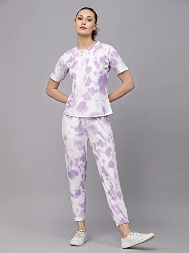 Image of Tarshika Women Women's Tie Dye Printed Short Sleeve Long Tracksuit Co-ord Set