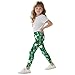 color cosplayer St. Patrick's Day Leggings for Girls Kids Shamrock Pants Stretchy Tights