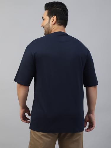 Image of Veirdo Men's Cotton Half Sleeve Plus Size Printed T-Shirts with NY & USA Designs, Stylish Comfortable & Durable Tees, Available in 2XL to 5XL Sizes