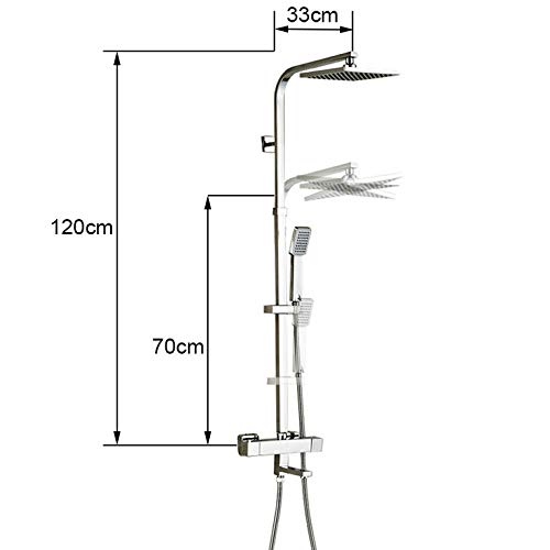 Robinet de douche thermostatique stable fini chromé anti-brûlure