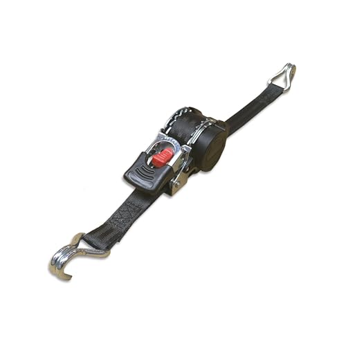 Spanngurt 3m Automatik LC 300/600 daN 25mm selbstaufrollend Zurrgurt 1 Stück schwarz